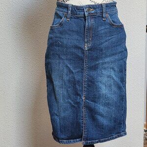 BANANA REPUBLIC Women's Denim Midi Jean Skirt - Sz 2
